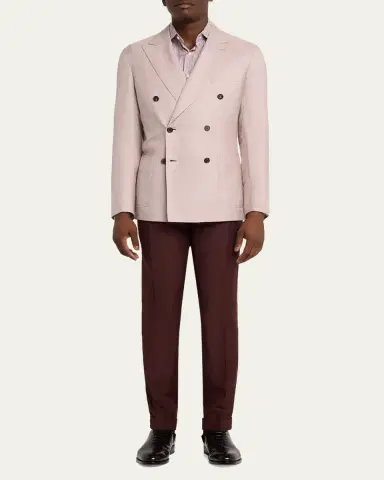 Brioni Men's Soffio Cashmere Double-Breasted Jacket | Thumbnail 2 Brioni Men's Soffio Cashmere Double-Breasted Jacket | Thumbnail 2