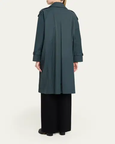 TWP Long Bogie Trench Coat in Water-Repellent Twill | Thumbnail 3 TWP Long Bogie Trench Coat in Water-Repellent Twill | Thumbnail 3
