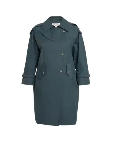 TWP Long Bogie Trench Coat in Water-Repellent Twill | Thumbnail 1 TWP Long Bogie Trench Coat in Water-Repellent Twill | Thumbnail 1