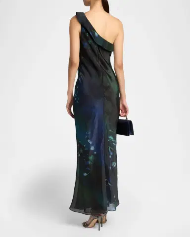 Giorgio Armani One-Shoulder Floral Silk Maxi Slip Dress | Thumbnail 7 Giorgio Armani One-Shoulder Floral Silk Maxi Slip Dress | Thumbnail 7