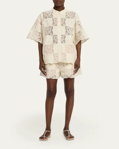 Zimmermann Wanderlust Embroidered Crochet Shirt | Thumbnail 2 Zimmermann Wanderlust Embroidered Crochet Shirt | Thumbnail 2