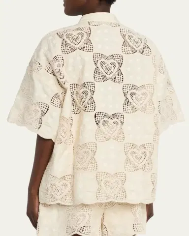 Zimmermann Wanderlust Embroidered Crochet Shirt | Thumbnail 3 Zimmermann Wanderlust Embroidered Crochet Shirt | Thumbnail 3