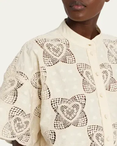 Zimmermann Wanderlust Embroidered Crochet Shirt | Thumbnail 5 Zimmermann Wanderlust Embroidered Crochet Shirt | Thumbnail 5