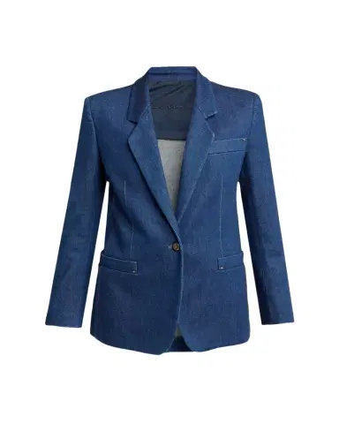 Giorgio Armani Denim Single-Breasted Blazer Jacket | Thumbnail 1 Giorgio Armani Denim Single-Breasted Blazer Jacket | Thumbnail 1