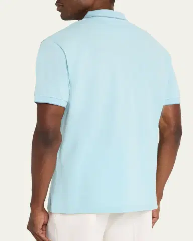 Giorgio Armani Men's Cotton Pique Polo Shirt | Thumbnail 3 Giorgio Armani Men's Cotton Pique Polo Shirt | Thumbnail 3