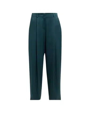Giorgio Armani Pleated Silk Straight-Leg Trousers | Thumbnail 1 Giorgio Armani Pleated Silk Straight-Leg Trousers | Thumbnail 1