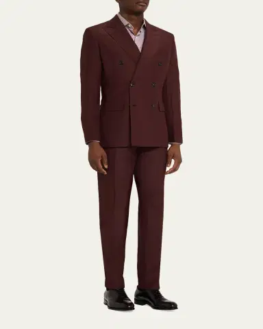 Brioni Men's Wool Peak Lapel Two-Piece Suit | Thumbnail 2 Brioni Men's Wool Peak Lapel Two-Piece Suit | Thumbnail 2