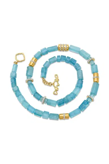 EDINA KISS Aquamarine Beaded Necklace | Thumbnail 2 EDINA KISS Aquamarine Beaded Necklace | Thumbnail 2