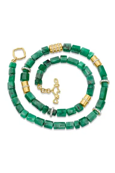 EDINA KISS Emerald Large Beaded Necklace | Thumbnail 2 EDINA KISS Emerald Large Beaded Necklace | Thumbnail 2