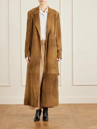 The Row Raisa Belted Suede Trench Coat | Thumbnail 2 The Row Raisa Belted Suede Trench Coat | Thumbnail 2