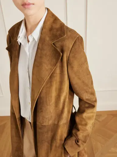 The Row Raisa Belted Suede Trench Coat | Thumbnail 5 The Row Raisa Belted Suede Trench Coat | Thumbnail 5