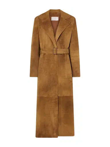 The Row Raisa Belted Suede Trench Coat | Thumbnail 1 The Row Raisa Belted Suede Trench Coat | Thumbnail 1