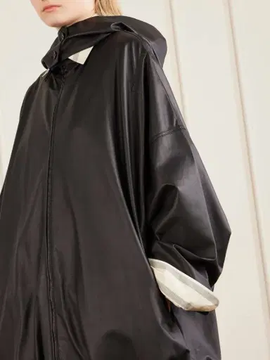 The Row Cassandre Leather Hooded Coat | Thumbnail 5 The Row Cassandre Leather Hooded Coat | Thumbnail 5
