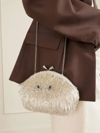 Anya Hindmarch Eyes Embellished Satin Clutch | Thumbnail 2 Anya Hindmarch Eyes Embellished Satin Clutch | Thumbnail 2