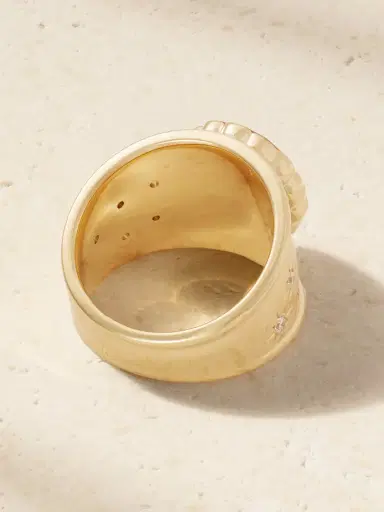 Marlo Laz Lexi Cigar Band 14-karat Gold, Citrine And Diamond Ring | Thumbnail 3 Marlo Laz Lexi Cigar Band 14-karat Gold, Citrine And Diamond Ring | Thumbnail 3