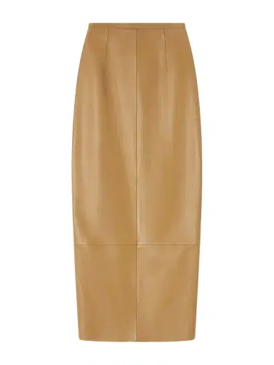Khaite Winton Paneled Leather Midi Skirt | Thumbnail 1 Khaite Winton Paneled Leather Midi Skirt | Thumbnail 1