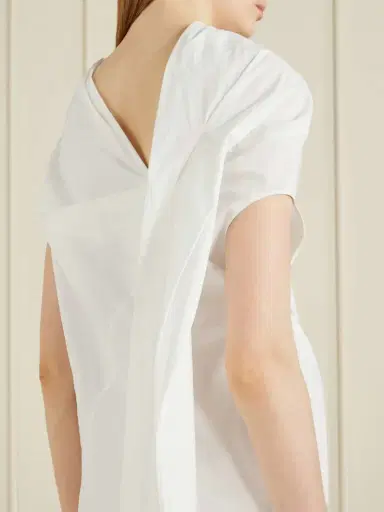 Khaite Tatia Draped Cotton-poplin Mini Dress | Thumbnail 4 Khaite Tatia Draped Cotton-poplin Mini Dress | Thumbnail 4