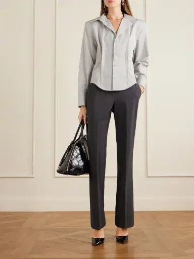 The Attico Checked Cotton-poplin Shirt | Thumbnail 2 The Attico Checked Cotton-poplin Shirt | Thumbnail 2