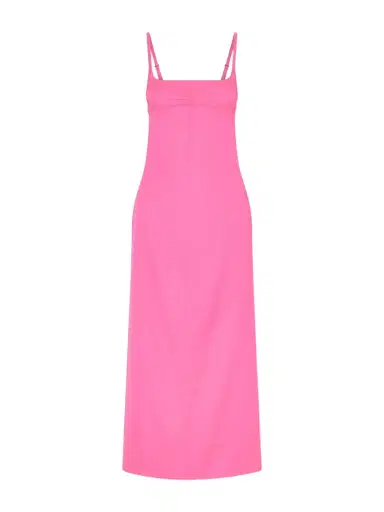 The Attico Satin Midi Dress | Thumbnail 1 The Attico Satin Midi Dress | Thumbnail 1