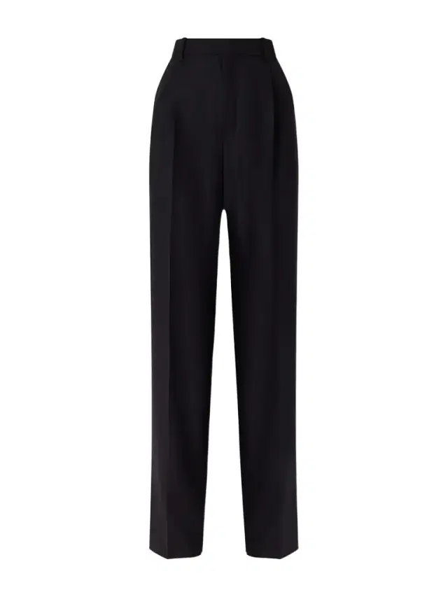 Pleated Wool Straight-leg Pants Pleated Wool Straight-leg Pants