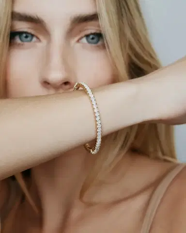 Jennifer Fisher JF Lab - Cushion Cut Flex Bangle | Thumbnail 1 Jennifer Fisher JF Lab - Cushion Cut Flex Bangle | Thumbnail 1