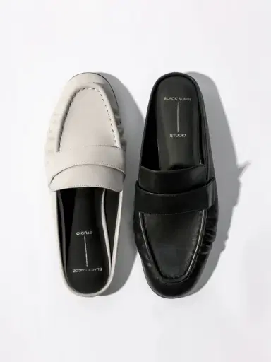 Black Suede Studio Gabby Loafer Mules | Thumbnail 2 Black Suede Studio Gabby Loafer Mules | Thumbnail 2