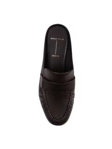 Black Suede Studio Gabby Loafer Mules | Thumbnail 4 Black Suede Studio Gabby Loafer Mules | Thumbnail 4