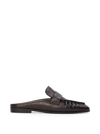 Black Suede Studio Gabby Loafer Mules | Thumbnail 1 Black Suede Studio Gabby Loafer Mules | Thumbnail 1