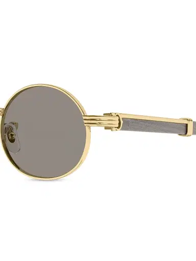 Cartier Men's Première de 53MM 24K-Gold-Plated Oval Sunglasses - Gold Grey | Thumbnail 3 Cartier Men's Première de 53MM 24K-Gold-Plated Oval Sunglasses - Gold Grey | Thumbnail 3