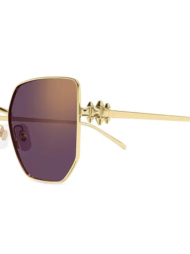 Cartier Women's Clash De 56MM 24K-Gold-Plated Geometric Sunglasses - Gold Purple | Thumbnail 3 Cartier Women's Clash De 56MM 24K-Gold-Plated Geometric Sunglasses - Gold Purple | Thumbnail 3