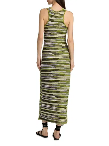 Proenza Schouler White Label Women's Zinah Rib-Knit Midi-Dress - Apple Multi - Size Large | Thumbnail 5 Proenza Schouler White Label Women's Zinah Rib-Knit Midi-Dress - Apple Multi - Size Large | Thumbnail 5