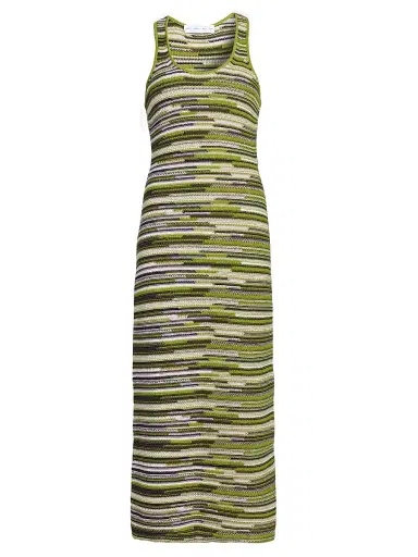 Proenza Schouler White Label Women's Zinah Rib-Knit Midi-Dress - Apple Multi - Size Large | Thumbnail 1 Proenza Schouler White Label Women's Zinah Rib-Knit Midi-Dress - Apple Multi - Size Large | Thumbnail 1