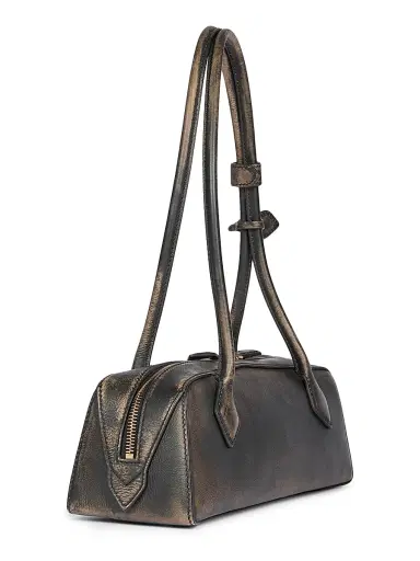 Alaïa Women's Le Teckel Distressed Leather Shoulder Bag - Ebene | Thumbnail 6 Alaïa Women's Le Teckel Distressed Leather Shoulder Bag - Ebene | Thumbnail 6