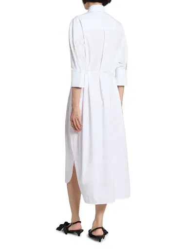 Erdem Women's Embellished Appliquéd Cotton Shirtdress - White | Thumbnail 5 Erdem Women's Embellished Appliquéd Cotton Shirtdress - White | Thumbnail 5