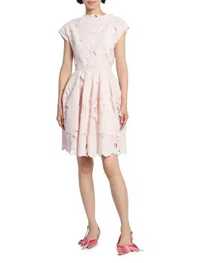 Erdem Women's Cameo Guipure Lace Minidress - Cameo Pink | Thumbnail 3 Erdem Women's Cameo Guipure Lace Minidress - Cameo Pink | Thumbnail 3