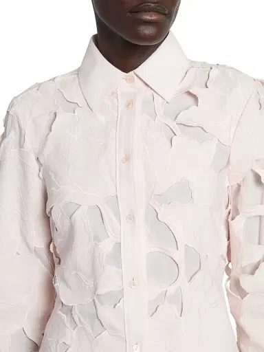 Erdem Women's Cameo Guipure Lace Shirtdress - Cameo Pink | Thumbnail 6 Erdem Women's Cameo Guipure Lace Shirtdress - Cameo Pink | Thumbnail 6