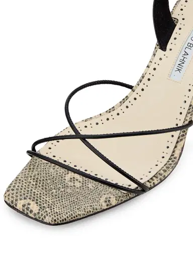 Manolo Blahnik Women's Ninfea Leather Strappy Sandals - Black - Size 12 | Thumbnail 6 Manolo Blahnik Women's Ninfea Leather Strappy Sandals - Black - Size 12 | Thumbnail 6