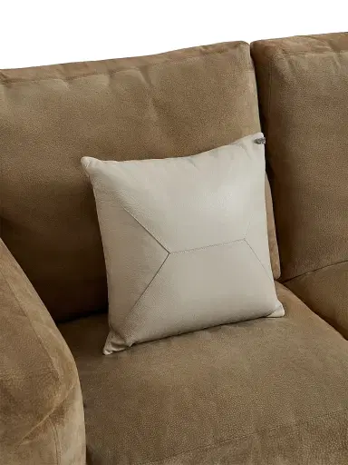 Brunello Cucinelli Grained Leather Cushion with Monili | Thumbnail 4 Brunello Cucinelli Grained Leather Cushion with Monili | Thumbnail 4