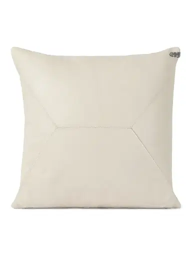 Brunello Cucinelli Grained Leather Cushion with Monili | Thumbnail 1 Brunello Cucinelli Grained Leather Cushion with Monili | Thumbnail 1