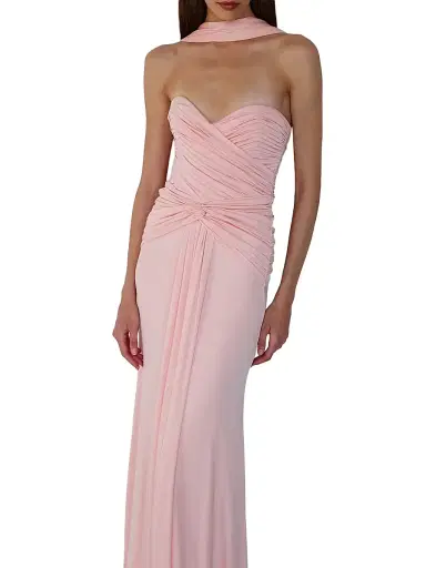 The New Arrivals Ilkyaz Ozel Women's Amanda Fantasme Gathered Jersey Gown - Glossia | Thumbnail 4 The New Arrivals Ilkyaz Ozel Women's Amanda Fantasme Gathered Jersey Gown - Glossia | Thumbnail 4