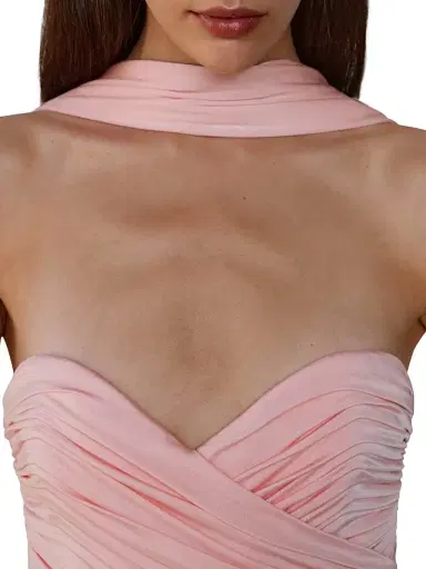 The New Arrivals Ilkyaz Ozel Women's Amanda Fantasme Gathered Jersey Gown - Glossia | Thumbnail 5 The New Arrivals Ilkyaz Ozel Women's Amanda Fantasme Gathered Jersey Gown - Glossia | Thumbnail 5