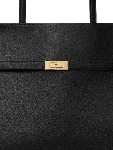 Tory Burch Women's Lee Radziwill Leather Tote Bag - Black | Thumbnail 5 Tory Burch Women's Lee Radziwill Leather Tote Bag - Black | Thumbnail 5