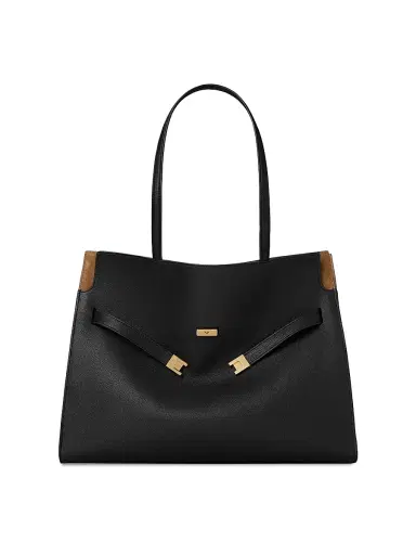 Tory Burch Women's Lee Radziwill Leather Tote Bag - Black | Thumbnail 1 Tory Burch Women's Lee Radziwill Leather Tote Bag - Black | Thumbnail 1