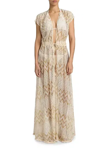 Ramy Brook Women's Katherine Chevron-Knit Cover-Up Maxi Dress | Thumbnail 3 Ramy Brook Women's Katherine Chevron-Knit Cover-Up Maxi Dress | Thumbnail 3
