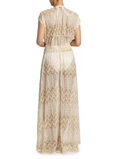 Ramy Brook Women's Katherine Chevron-Knit Cover-Up Maxi Dress | Thumbnail 4 Ramy Brook Women's Katherine Chevron-Knit Cover-Up Maxi Dress | Thumbnail 4