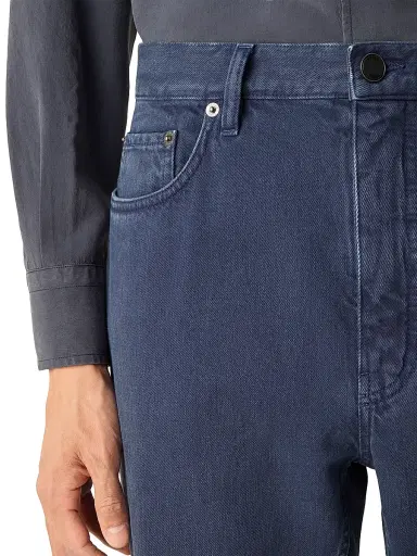 ZEGNA Men's Cotton Roccia Jeans - Dark Indigo Blue | Thumbnail 5 ZEGNA Men's Cotton Roccia Jeans - Dark Indigo Blue | Thumbnail 5