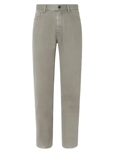 ZEGNA Men's Stretch Cotton and Linen Roccia Jeans - Dark Taupe | Thumbnail 1 ZEGNA Men's Stretch Cotton and Linen Roccia Jeans - Dark Taupe | Thumbnail 1