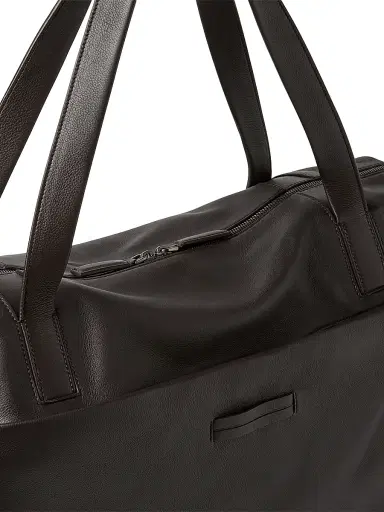 Zegna Men's Secondskin Weekender Bag - Dark Brown | Thumbnail 5 Zegna Men's Secondskin Weekender Bag - Dark Brown | Thumbnail 5