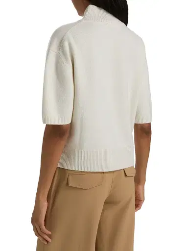 Brandon Maxwell Women's The Kinley Knit Crop Henley Sweater | Thumbnail 5 Brandon Maxwell Women's The Kinley Knit Crop Henley Sweater | Thumbnail 5