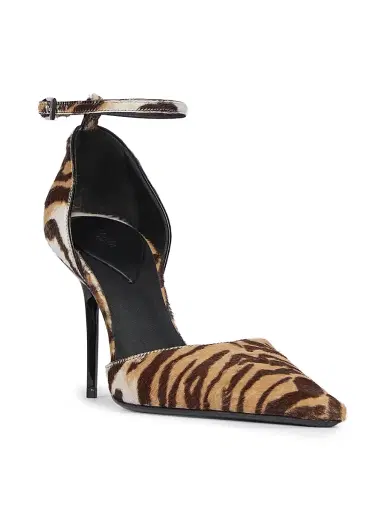 Alaïa Women's D'Orsay 90MM Tiger-Striped Calf Hair Stiletto Pumps - Naturel | Thumbnail 2 Alaïa Women's D'Orsay 90MM Tiger-Striped Calf Hair Stiletto Pumps - Naturel | Thumbnail 2